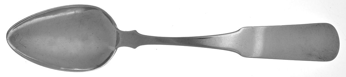 Coin Silver Flatware Tablespoon (Serving Spoon) by Richard Ewing Smith-1
