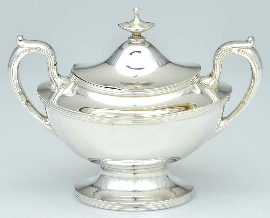 3883 (Silverplate, Hollowware) Sugar Bowl & Lid by Reed & Barton-1