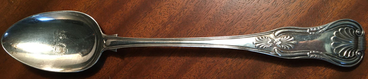 Kings (Sterling) Large Solid Dressing Spoon by Robert Hennell II-1