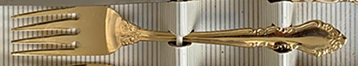 Golden Flambeau Individual Salad Fork by Reed & Barton-1