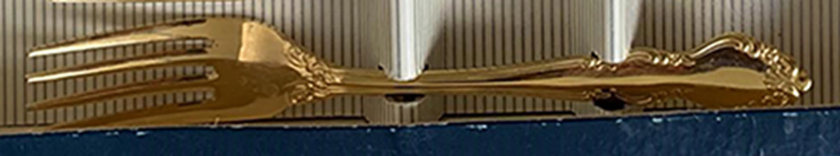 Golden Flambeau Fork by Reed & Barton-1
