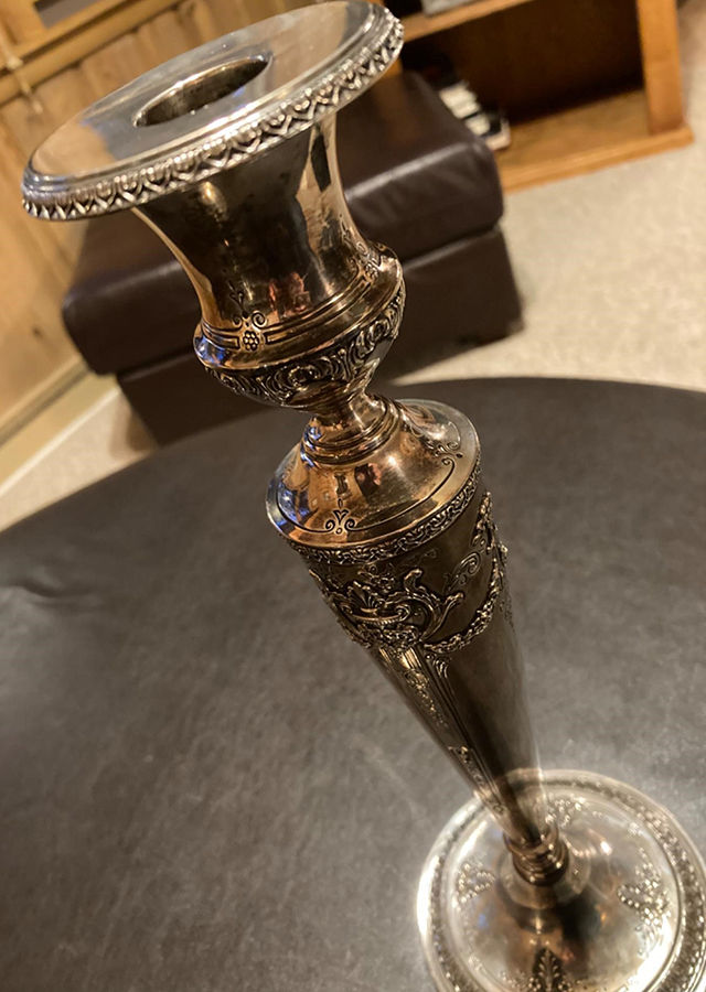 880 (Sterling, Hollowware) 12" Weighted Candlestick by Reed & Barton-1