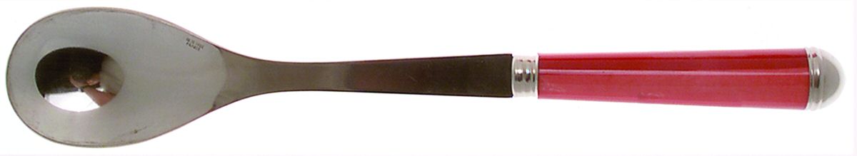 Coutellerie-Red Stripes (Stainless) Salad Servng Spoon with Stainless Bowl by Sabre-1