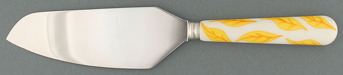 Coutellerie-Yellow Leaves (Stainless) Pie Server with Stainless Blade by Sabre-1