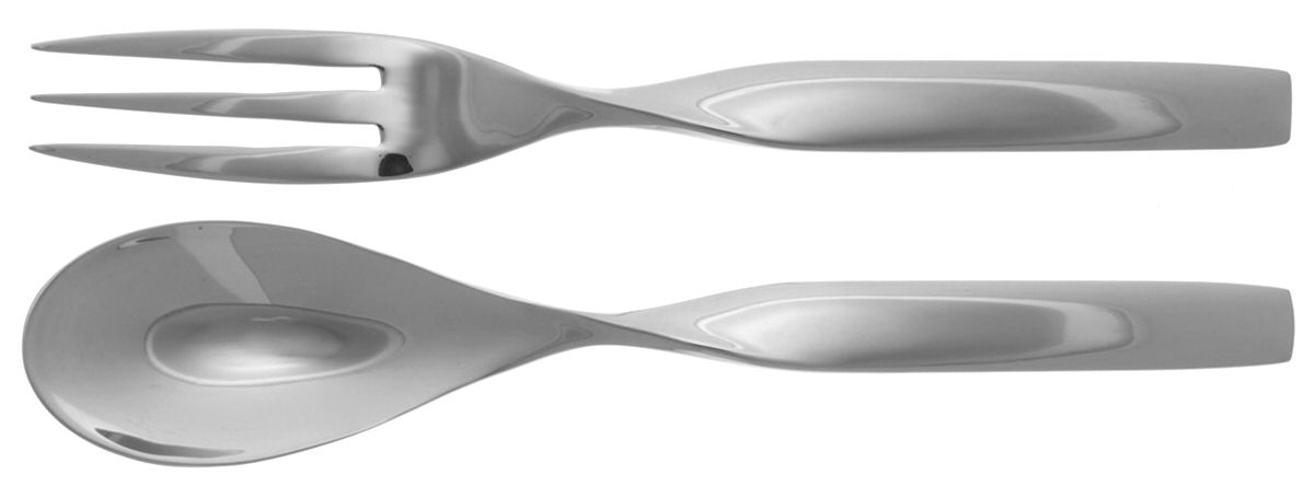Double Helix (Stainless) Solid Serving Set by Sasaki-1