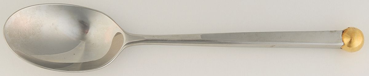 Orbit Gold (Stainless) Place/Oval Soup Spoon by Sasaki-1