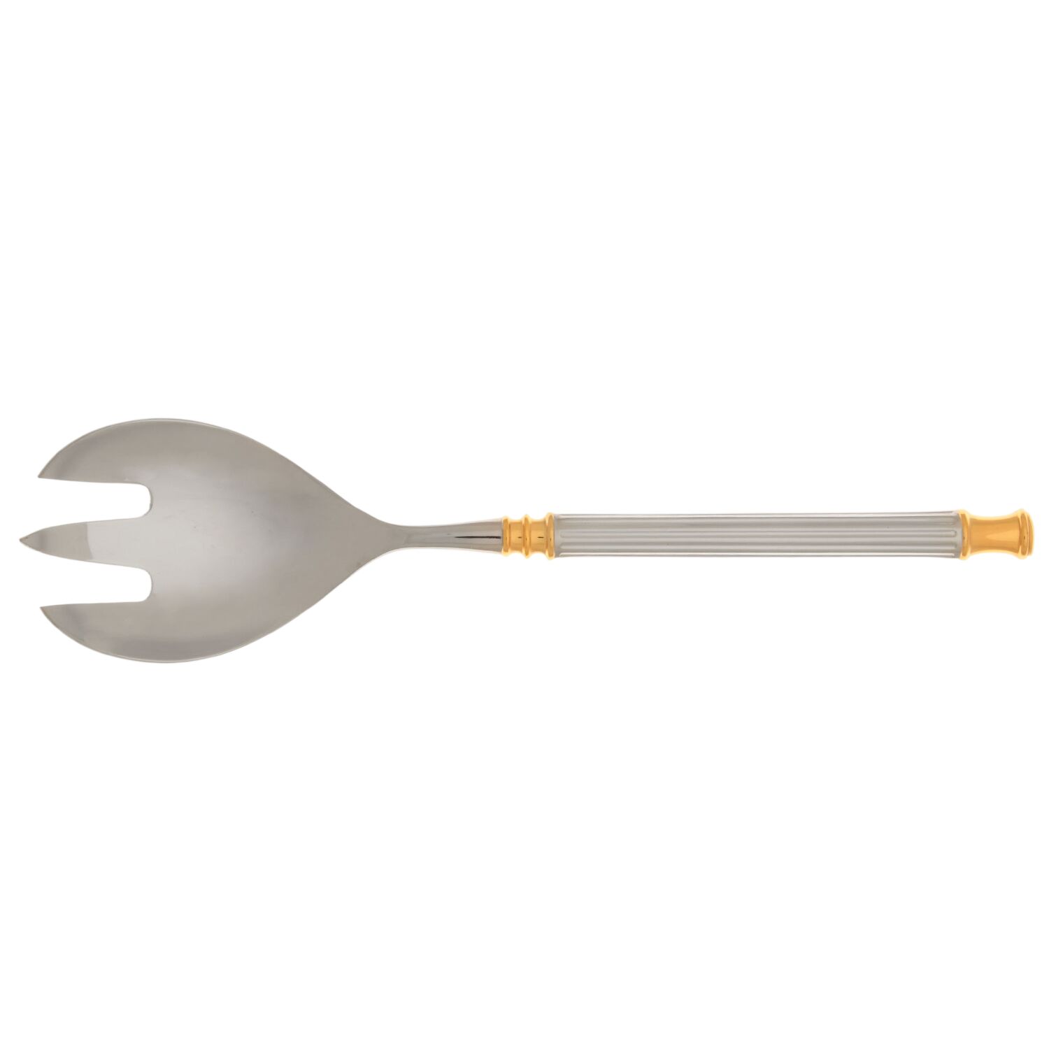 Tucano (Stainless, Gold Accent) Solid Serving Fork by Sasaki-1