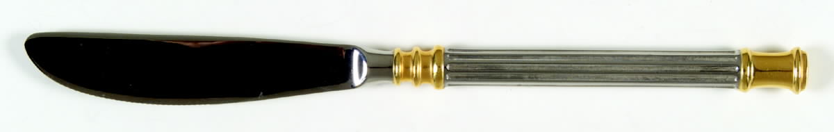 Tucano (Stainless, Gold Accent) Modern Solid Knife by Sasaki-1
