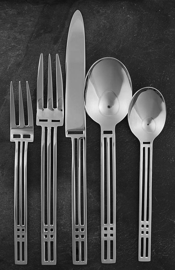 Windows (Stainless) 5 Piece Place Setting by Sasaki-1