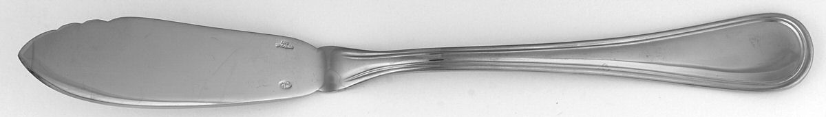 Contour (Silverplate on 18-10 Stainless) Individual Solid Fish Knife by Sambonet-1