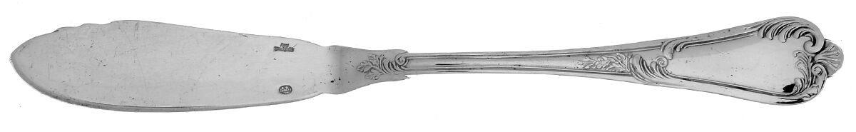 Laurier (Silverplate on Nickel) Individual Solid Fish Knife by Sambonet-1