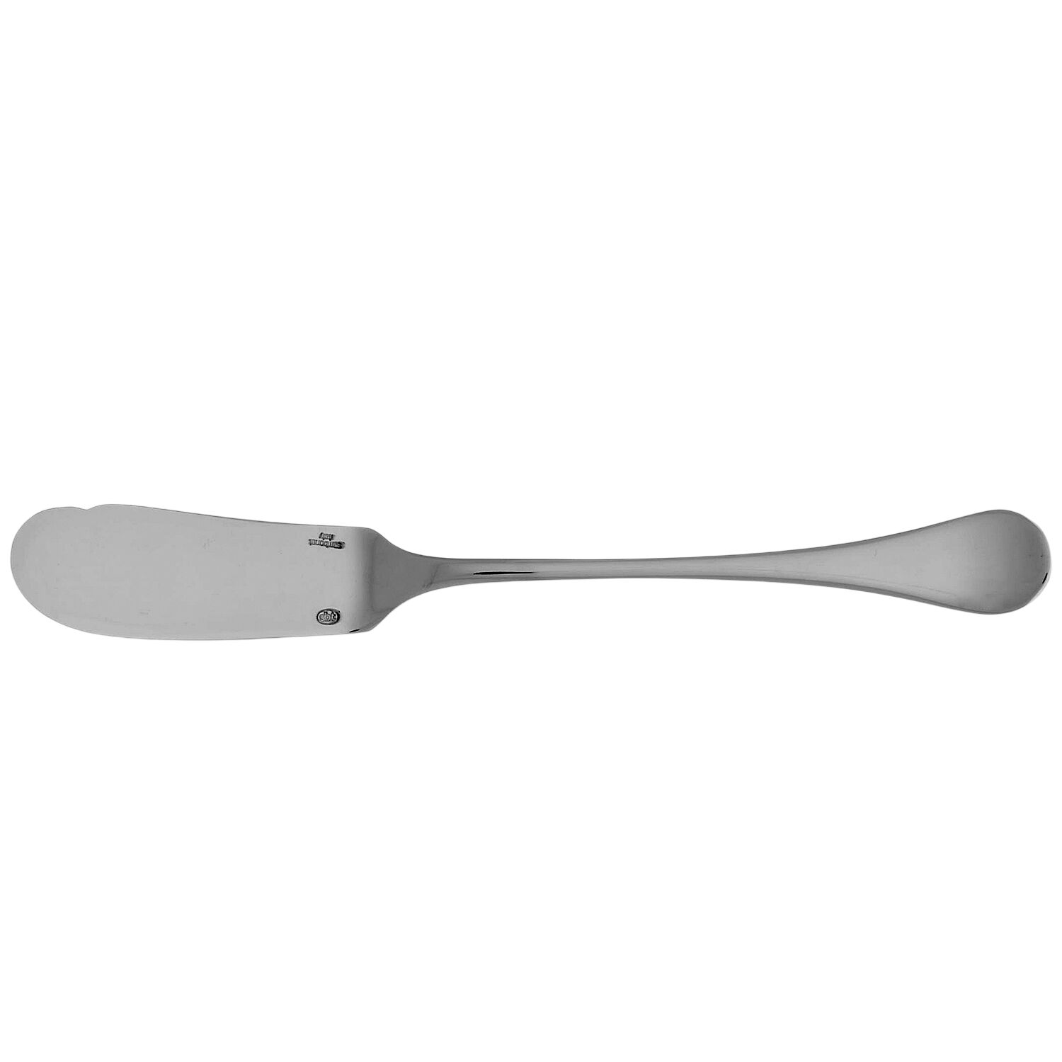 Queen Anne (Stainless) Flat Handle Butter Spreader by Sambonet-1