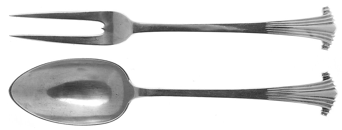 Onslow-Georgian Scroll (Sterling, 1935) Solid Serving Set by Arthur J Stone-1