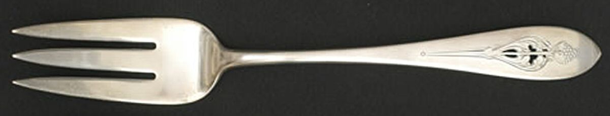 Pointed End-Cone & Flower Solid Serving Fork by Arthur J Stone-1
