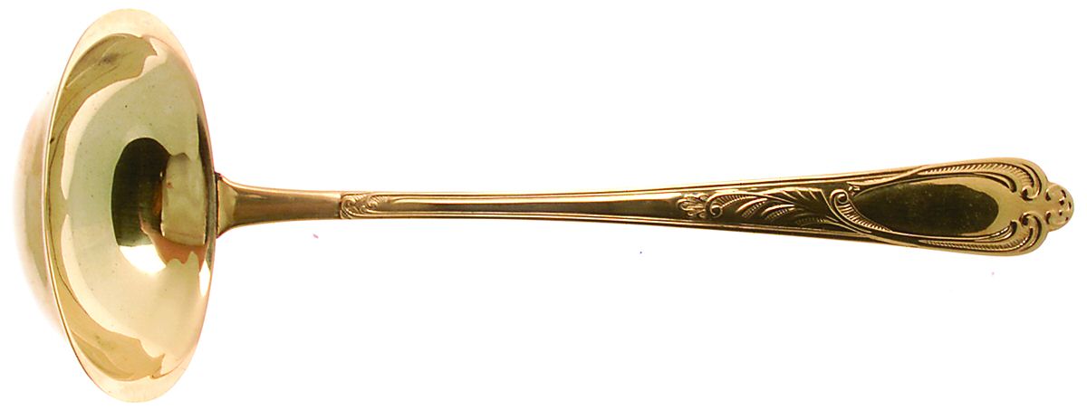 Wien (Gold Electroplate) Solid Soup Ladle by SBS Bestecke-1