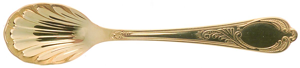 Wien (Gold Electroplate) Sugar Shell Spoon by SBS Bestecke-1