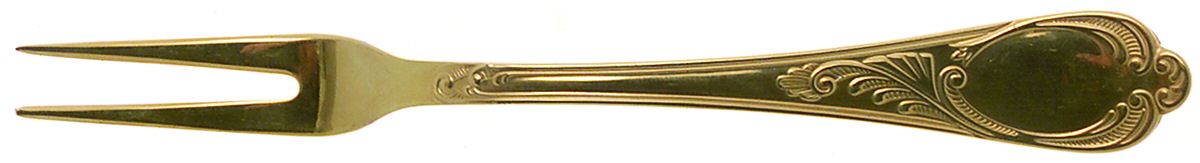 Wien (Gold Electroplate) Cocktail/Seafood Fork by SBS Bestecke-1