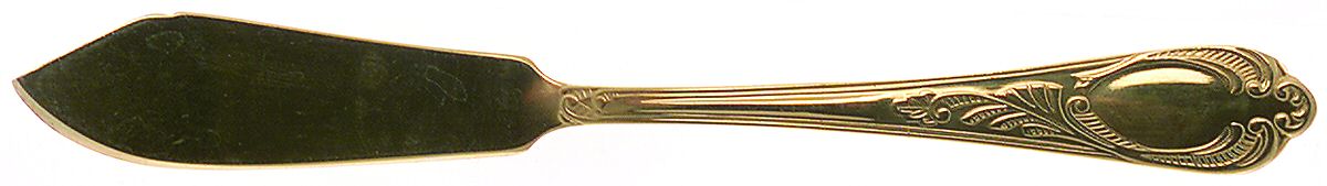 Wien (Gold Electroplate) Flat Handle Master Butter Knife by SBS Bestecke-1