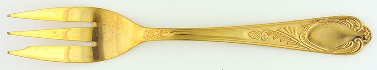 Wien (Gold Electroplate) Dessert Fork by SBS Bestecke-1