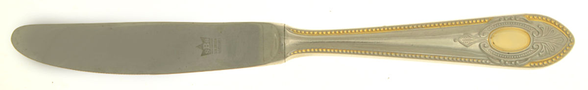 Toskana (Stainless, Gold Accent) Modern Hollow Knife by SBS Bestecke-1