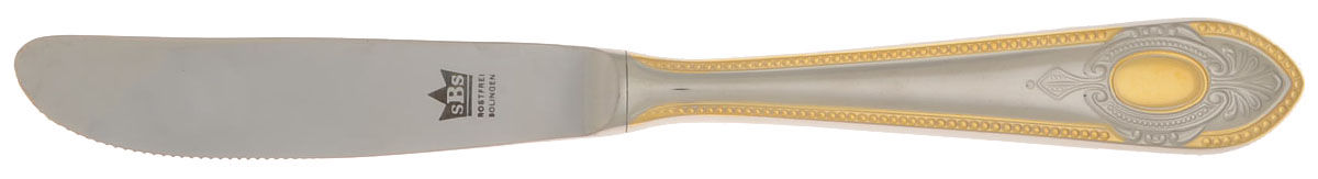 Toskana (Stainless, Gold Accent) Modern Hollow Knife by SBS Bestecke-1