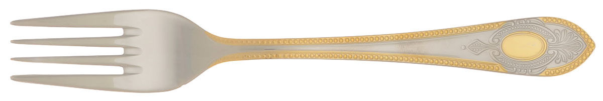 Toskana (Stainless, Gold Accent) Fork by SBS Bestecke-1