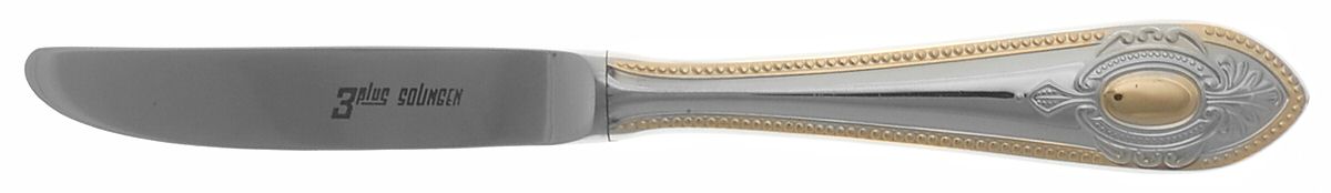 Toskana (Stainless, Gold Accent) Modern Hollow Butter Spreader (Stainless) by SBS Bestecke-1