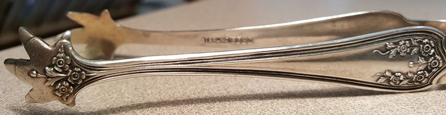 Blossom (Sterling) Small Sugar Tongs by Saart Brothers-1