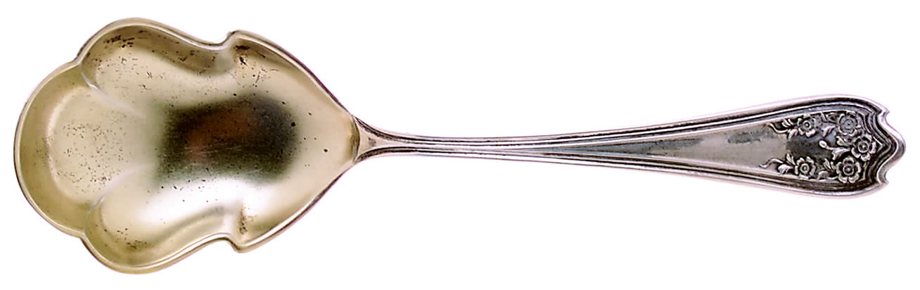 Blossom (Sterling) Preserve Spoon by Saart Brothers-1