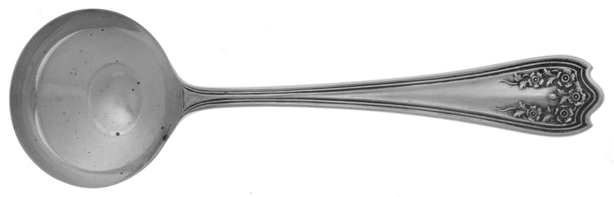 Blossom (Sterling) Round Bowl Soup Spoon (Bouillon) by Saart Brothers-1