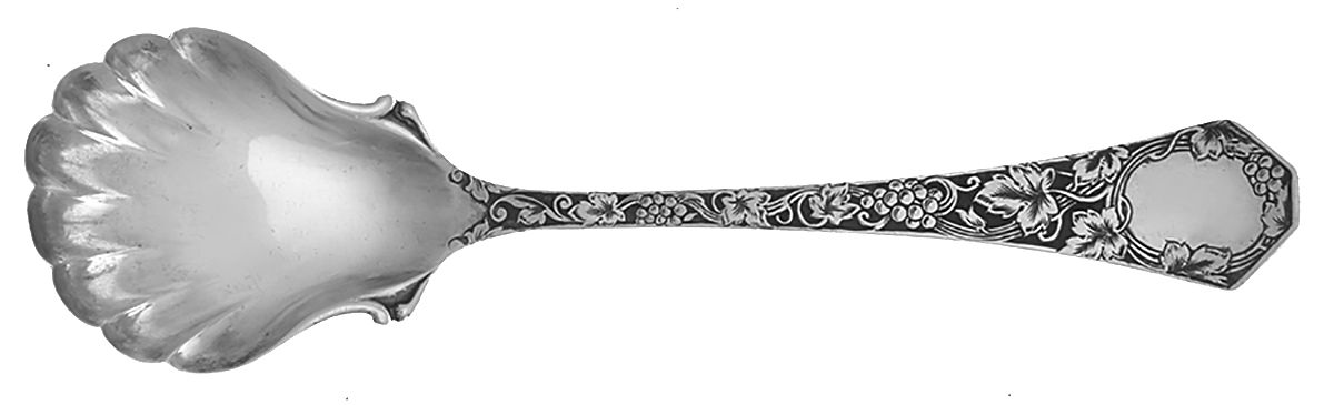 Grape (Sterling, 1905) Sugar Shell Spoon by Saart Brothers-1