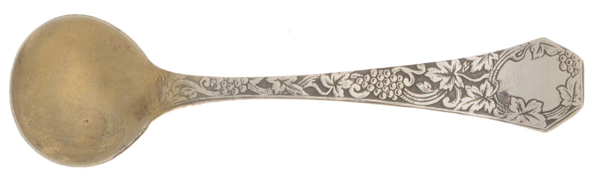 Grape (Sterling, 1905) Individual Salt Spoon by Saart Brothers-1