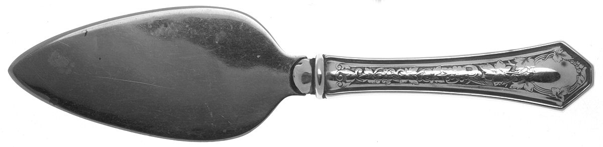 Grape (Sterling, 1905) Cheese Server with Silverplate Blade by Saart Brothers-1
