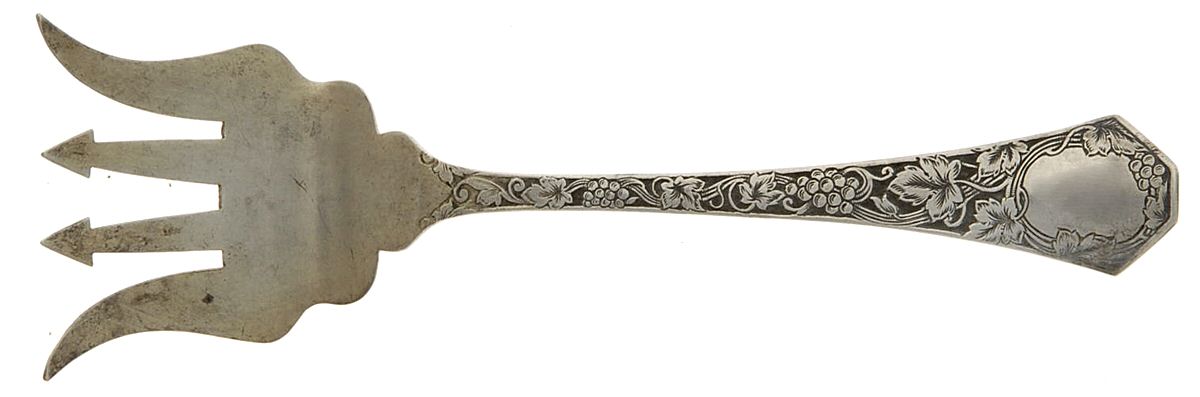 Grape (Sterling, 1905) Small Chipped Beef Fork by Saart Brothers-1