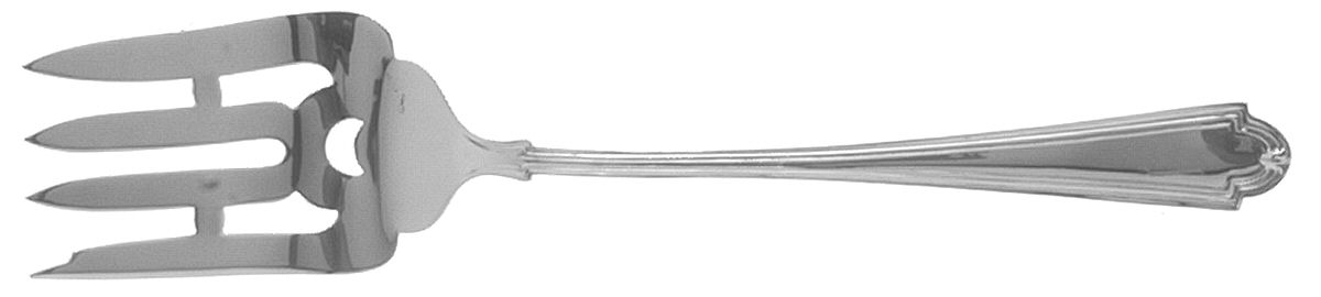 Hermitage (Sterling, 1910) Small Solid Cold Meat Serving Fork by Saart Brothers-1