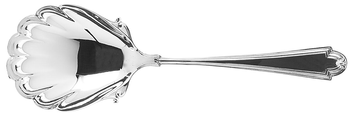 Hermitage (Sterling, 1910) Small Solid Serving Spoon by Saart Brothers-1