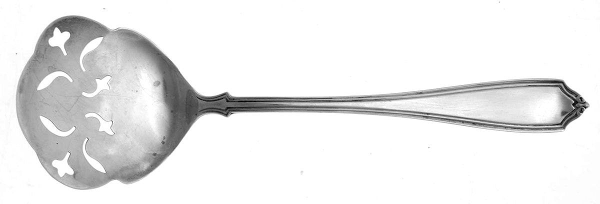 La Tosca (Sterling, 1900) Solid Bon Bon Spoon with Pierced Bowl by Saart Brothers-1