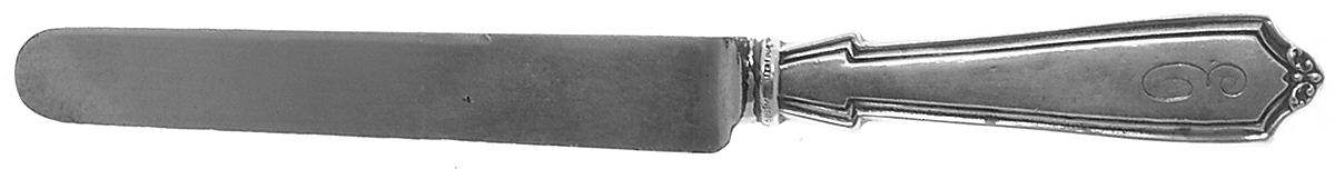 La Tosca (Sterling, 1900) Dessert/Tea Knife with Silverplate Blade by Saart Brothers-1