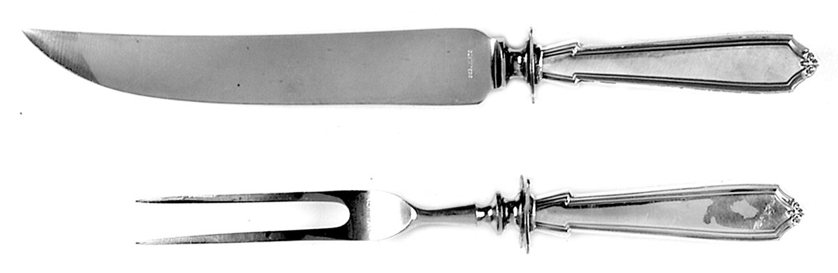 La Tosca (Sterling, 1900) Small Stainless Blade 2-Piece Steak Carving Set by Saart Brothers-1