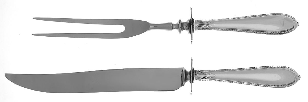 Linden (Sterling, 1930) Small Stainless Blade 2-Piece Steak Carving Set by Saart Brothers-1