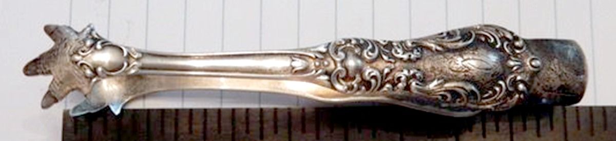 NO 1 (Sterling, 1900) Large Sugar Tongs by Saart Brothers-1