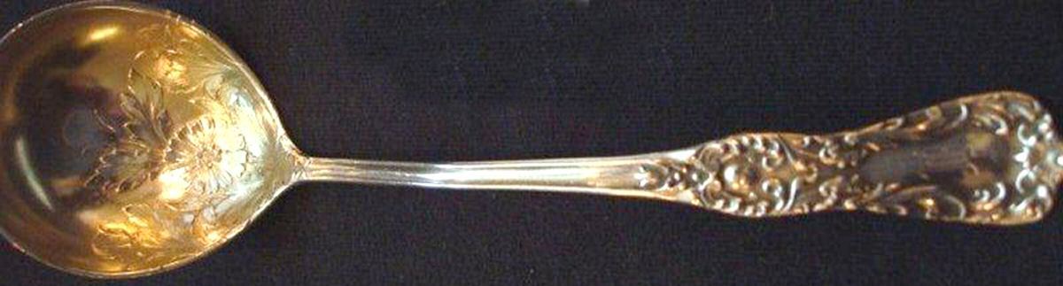 NO 1 (Sterling, 1900) Monogram Round Bowl Soup Spoon (Cream Soup)-Decora by Saart Brothers-1