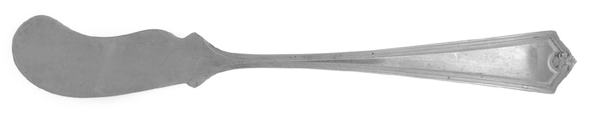 Potomac (Sterling, 1930, No Monograms) Flat Handle Butter Spreader by Saart Brothers-1