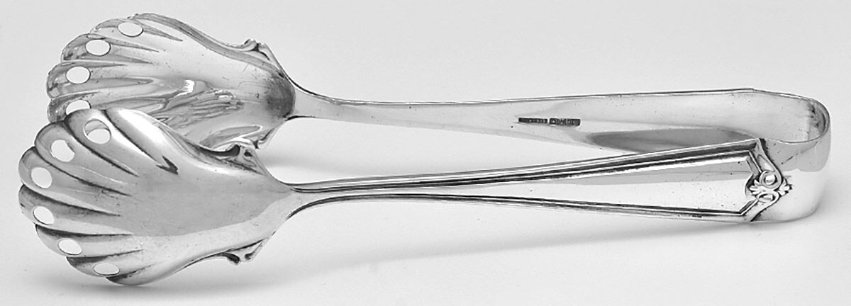 Potomac (Sterling, 1930, No Monograms) Large Ice Serving Tongs by Saart Brothers-1
