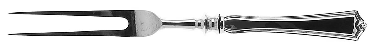 Potomac (Sterling, 1930, No Monograms) Small Steak Carving Fork with Stainless Prongs by Saart Brothers-1