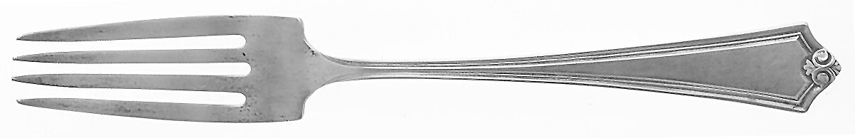 Potomac (Sterling, 1930, No Monograms) Solid Youth Tea Fork by Saart Brothers-1