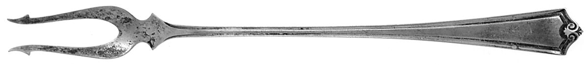 Potomac (Sterling, 1930, No Monograms) Long Handle Olive Fork by Saart Brothers-1
