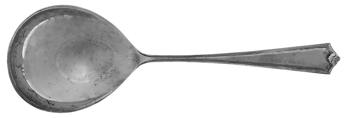 Potomac (Sterling, 1930, No Monograms) Small Solid Berry/Casserole Spoon by Saart Brothers-1