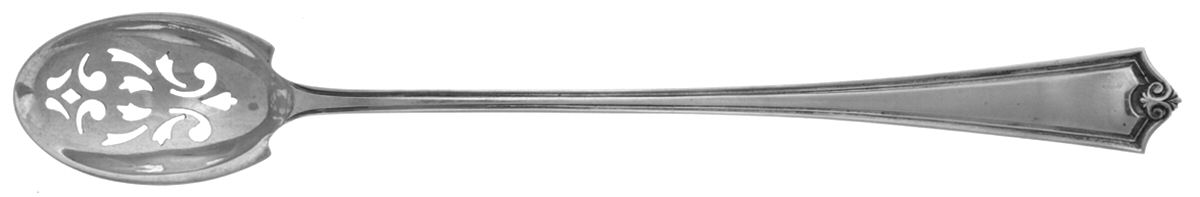 Potomac (Sterling, 1930, No Monograms) Pierced Bowl Long Handle Olive Spoon by Saart Brothers-1