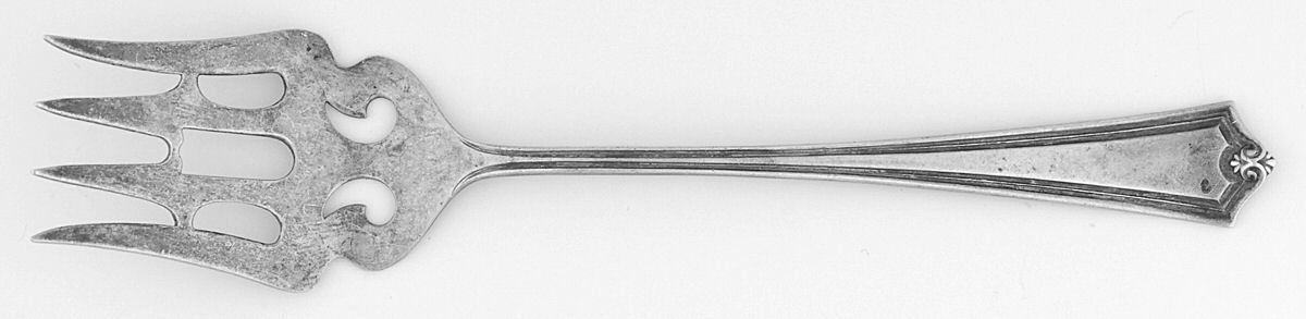 Potomac (Sterling, 1930, No Monograms) Medium Chipped Beef Fork by Saart Brothers-1